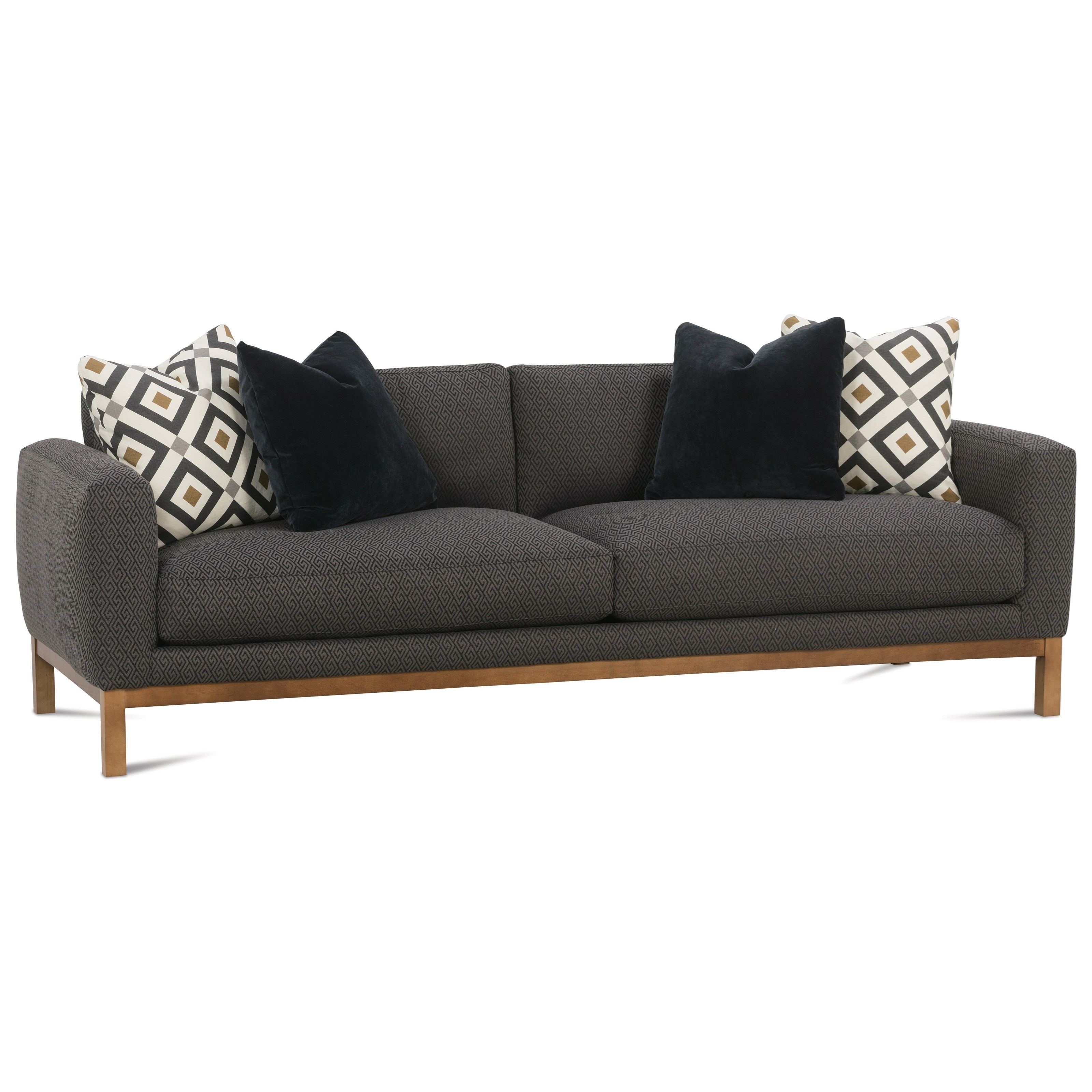 Rowe Butler Contemporary Wood Base Sofa Reeds Furniture Sofas